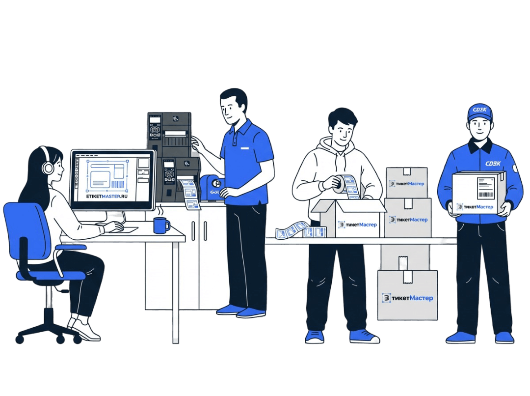 Термотрансферная печать этикеток Честный знак в день заказа | EtiketMaster